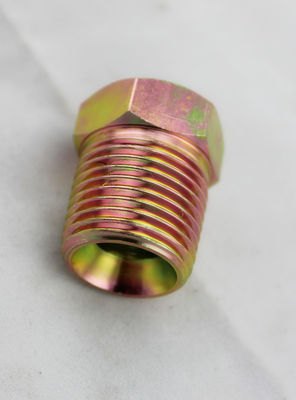 Cynkowane żółte hydrauliczne adaptery gwintowane NPT, złącza hydrauliczne i akcesoria